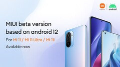 Android 12 est disponible en version limitée pour les Mi 11, Mi 11i et Mi 11 Ultra. (Image source : Xiaomi via @stufflistings)