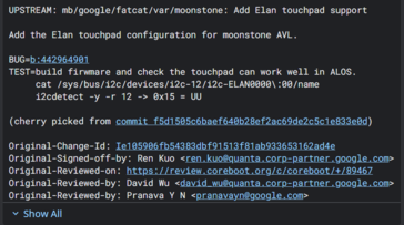 Entrée Chromium Gerrit pour l'Acer Googlebook 14