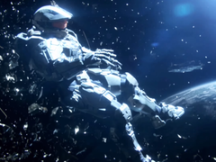 Une capture d'écran de la séquence finale de Halo 4