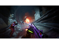 Une capture d'écran du remake de Painkiller qui montre les environnements surréalistes du jeu et la jouabilité en coopération. (Source de l'image : Steam)