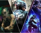 Cyberpunk 2077, RoboCop : Rogue City, Ninja Gaiden 4 (de gauche à droite).