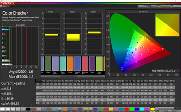 Apple iPad Air 3 - ColorChecker (espace colorimétrique cible : sRVB).