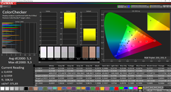 Fujitsu Celsius H980 - CalMAN : ColorChecker - Avant calibrage.