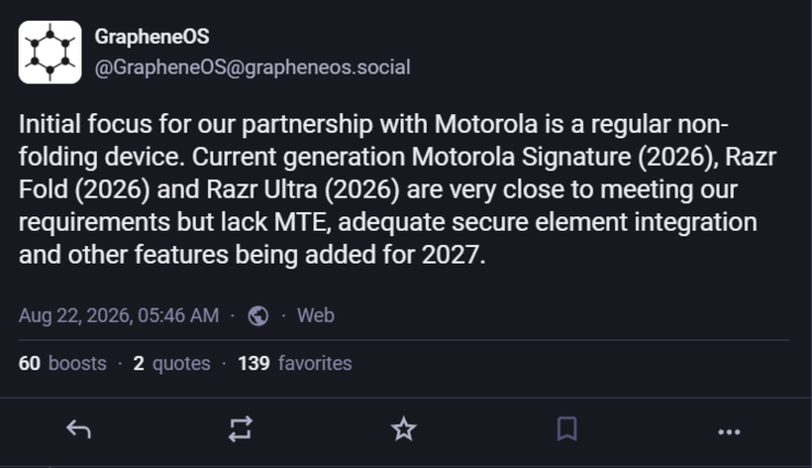 Le graphène ne sera pas pris en charge par le modèle phare actuel de Motorola