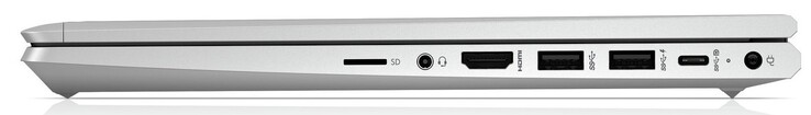 Côté droit : microSD, port audio combiné, HDMI, 2x USB-A 3.1 Gen1, 1x USB-C 3.1 Gen2