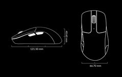 Dimensions de la souris de jeu Keychron M2 8K