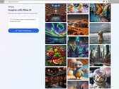 Imaginez avec la page d'accueil de Meta AI (Source : Own)