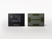 Une image de synthèse des puces mémoire V-NAND de 8e génération de Samsung