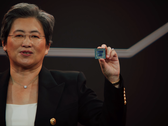 Lisa Su dévoile la technologie d'empilage 3D V-cache qui sera intégrée aux processeurs phares d'AMD dans le courant de l'année. (Source : Discours principal du Computex 2021 d'AMD)