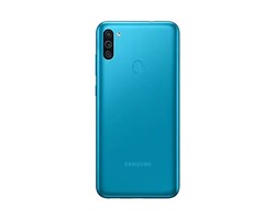 Outre le noir, le Galaxy M11 est également disponible en bleu