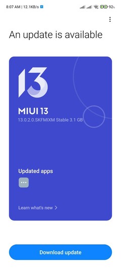 MIUI 13 pour le Redmi Note 10 Pro.