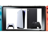Nintendo a enregistré des chiffres de vente impressionnants pour le Switch alors que l'approvisionnement en PS5 et XSX est problématique. (Source de l'image : Nintendo/Sony/Microsoft - édité)