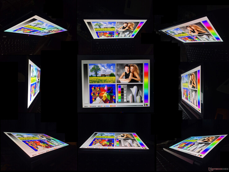 Grands angles de vue OLED. Un effet d'arc-en-ciel unique à l'OLED devient visible si l'on regarde sous des angles extrêmes