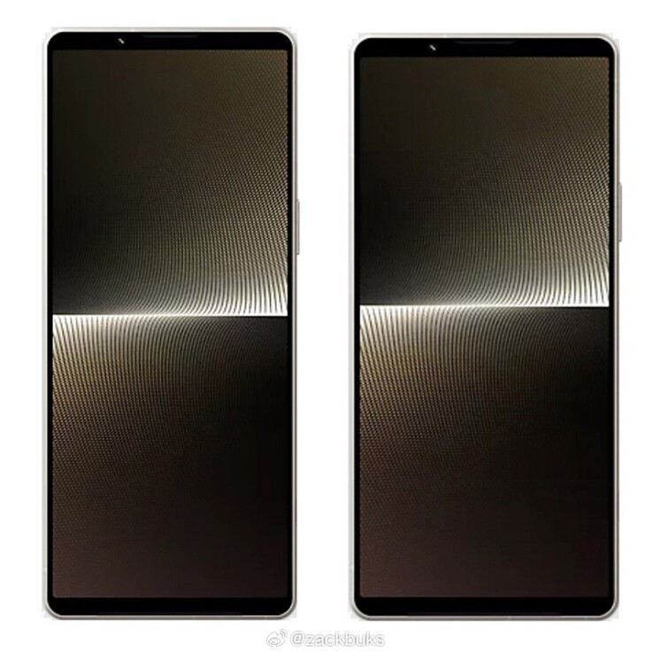 Le Sony Xperia 1 VI (à droite) devrait être plus court et plus large que son prédécesseur, le 1 V, qui se distingue par sa finesse. (Source : zackbuks sur Weibo )