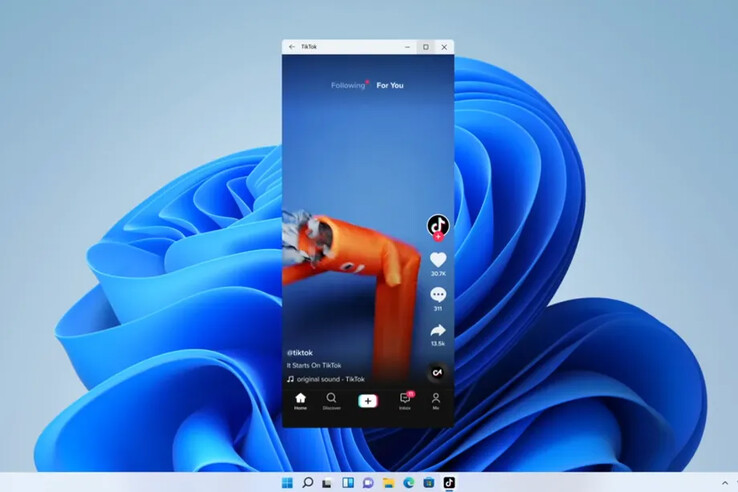 TikTok fonctionne sous Windows 11. (Image source : Microsoft)