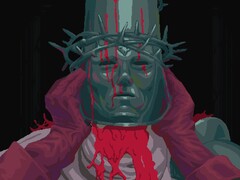 Image du jeu Blasphemous montrant un personnage.
