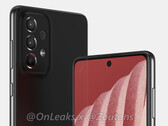 Il peut être difficile de distinguer le Galaxy A73 de son prédécesseur. (Image source : @OnLeaks &amp; Zoutons)