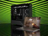 Nvidia a enfin présenté le GPU RTX 5050 pour les ordinateurs de bureau. Image promotionnelle montrant un ordinateur portable et un PC tour (source d'image : Nvidia)