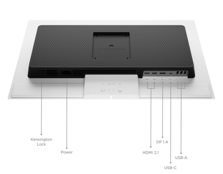 Lenovo Legion Pro 27UD-10 et Legion Pro 32UD-10 : ports. (Source de l'image : Lenovo)