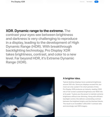 publicité pour le Pro Display XDR deApple aux États-Unis. (Source de l'image : Apple)