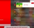 Un écran de console Nintendo Switch 2 présentant sa capacité exclusive à recréer une option d'affichage de type tube cathodique (source d'image : Nintendo of America YT)