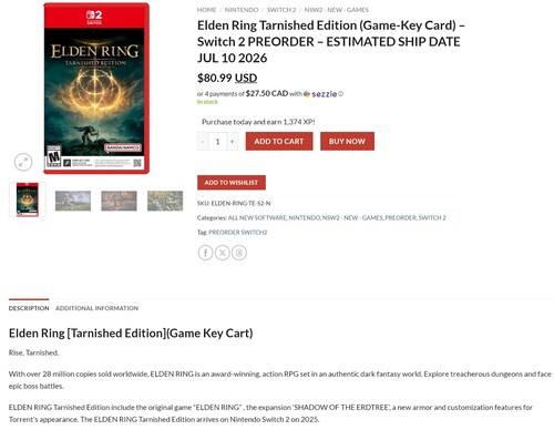 Le portage Switch 2 de Elden Ring Tarnished Edition présenté à PNP Games
