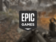 Capture d'écran de Wave Gods : Ammo Night avec le logo Epic Games superposé. 