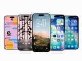 iOS 26 pour permettre l'utilisation d'une musique animée sur l'écran de verrouillage avec des applications tierces. Image générique montrant plusieurs iPhones. (Source de l'image : Apple)