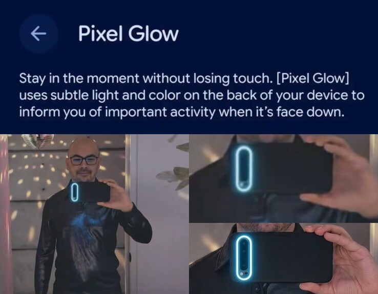 Démonstration vidéo originale du Gemini Omni (à gauche) et gros plan édité par l'IA à des fins d'illustration (à droite). Capture d'écran des paramètres de Pixel Glow (en haut).