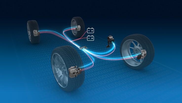 Le système "brake-by-wire" de ZF s'appuie sur des signaux électriques et des moteurs pour actionner les plaquettes de frein. (Source de l'image : ZF)