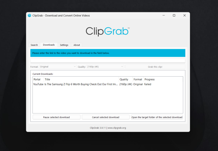 ClipGrab en action (Image Source : Antony Muchiri)