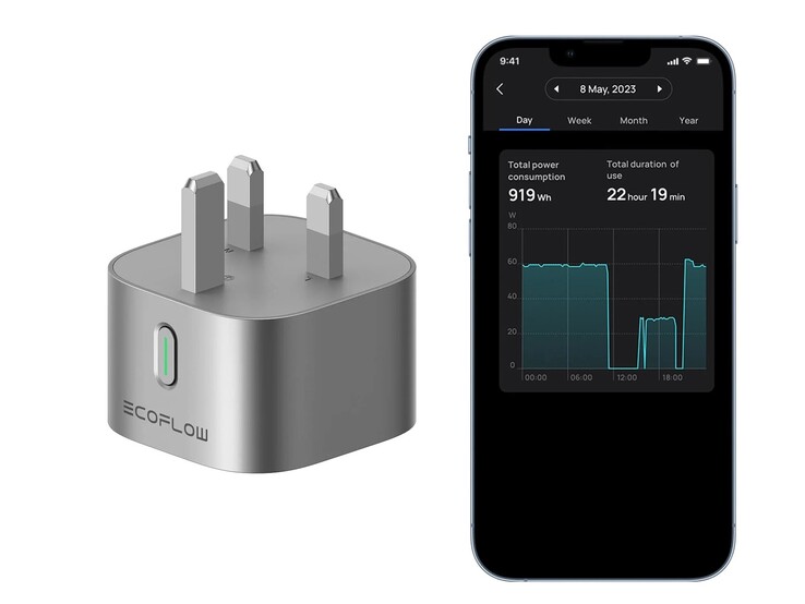 La prise intelligente EcoFlow permet de contrôler les appareils à distance via une application. (Source de l'image : EcoFlow)