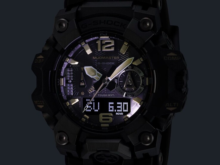 Des LED « Super Illuminator » intégrées qui mettent en valeur le cadran de la montre dans un environnement sombre.