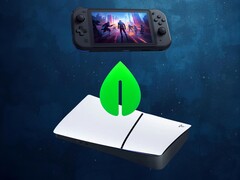 Le mode d'économie d'énergie de la PS5 montré avec la maquette de la PS6 (Image source : Sony PlayStation avec modifications)