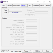 Lenovo Flex 14 - CPU-Z : mémoire vive.