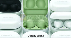 Un nouveau rendu de Galaxy Buds2. (Source : 91Mobiles)