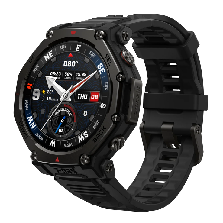 La smartwatch Amazfit T-Rex 3 Pro 44 mm Tactical Black. (Source de l'image : Amazfit)