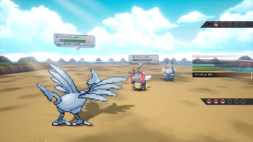 Photo : une capture d'écran du jeu Pokémon Gamma Emerald.