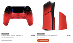 La housse peut encore être commandée, mais la manette est déjà en rupture de stock en Allemagne (Source d'image : Screenshot/Playstation Direct)