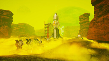 Une image représentant un vaisseau spatial dans The Planet Crafter.