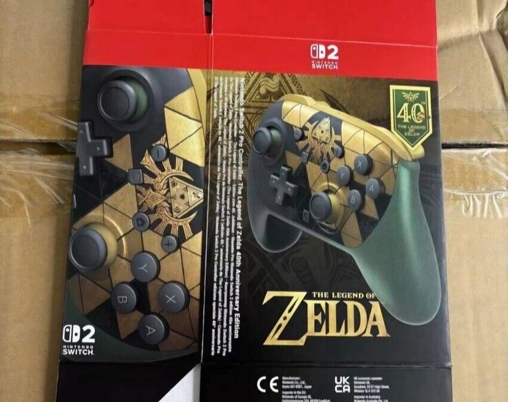 Manette Switch 2 Pro sur le thème de Zelda.