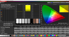 Lenovo ThinkPad L13 Yoga - CalMAN : ColorChecker (après calibrage).