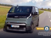 Le fourgon Kia PV5 Cargo qui a établi le record d'autonomie Guinness. (Source de l'image : Kia)