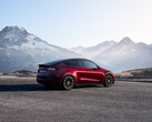 Le nouveau Model Y rouge cerise de minuit (image : Tesla)