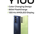 Vivo revient à son design changeant de couleur avec le lancement du Y100 4G. (Source de l'image : Vivo)