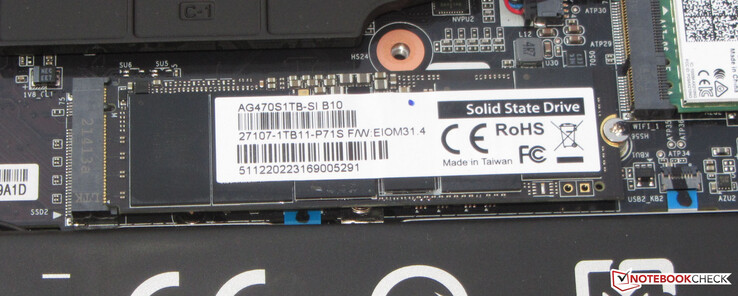 Un SSD PCIe 4.0 sert de lecteur système.
