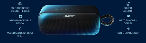 La SoundLink Plus de Bose est une enceinte Bluetooth portable de conception robuste. (Source de l'image : Bose)