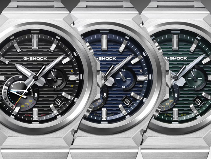 De gauche à droite : les montres Casio G-Shock GST-B1000D-1A, GST-B1000D-2A et GST-B1000D-3A. (Source de l'image : Casio)