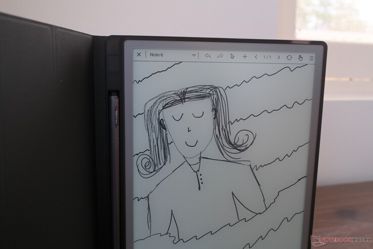 La Huion Ink est limitée par la fréquence de rafraîchissement du papier électronique.