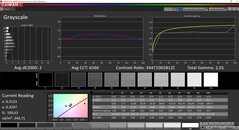 CalMAN Grayscale (espace couleur cible P3)